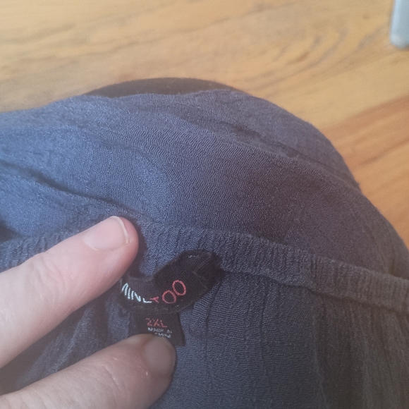 MINE TOO LADIES WOMENS 2X BOUTIQUE BOHEMIAN TOP BLOUSE SHIRT SOUTHWEST SPRING - Picture 5 of 5